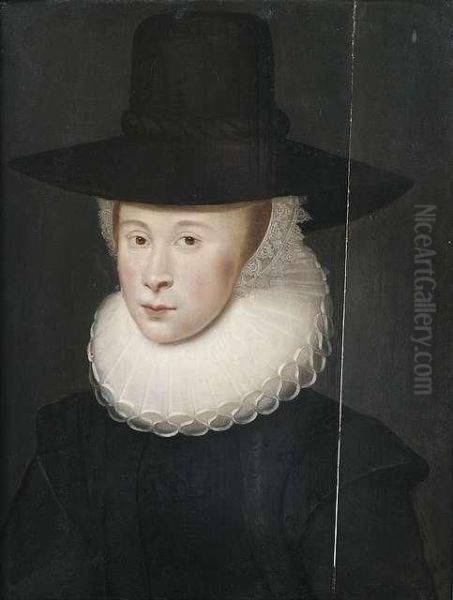 Bildnis Einer Jungen Frau In Schwarzem Kleid - view 1
