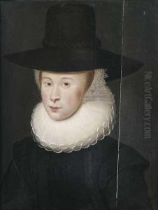 Bildnis Einer Jungen Frau In Schwarzem Kleid