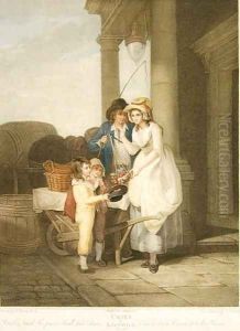 Cries of London: Round and Sound, Five Pence a Pound, Duke Cherries, engraved by Anthony Cardon (1772-1813) 1795