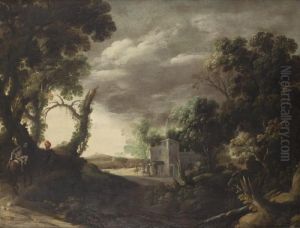 Paesaggio Con La Parabola Del Buon Samaritano by Filippo D Angeli
