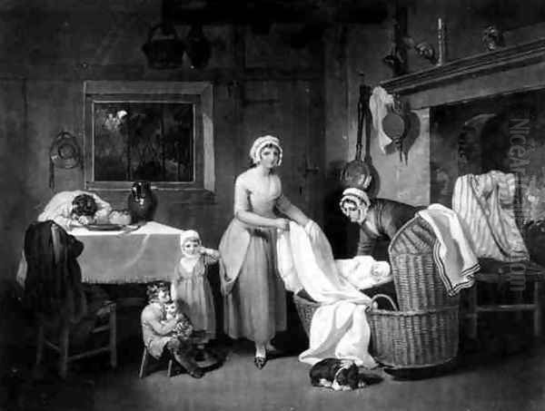 Rustic Hours Night, engraved by H. Gillbank - view 1