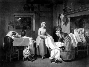 Rustic Hours Night, engraved by H. Gillbank Rustic Hours Night, engraved by H. Gillbank