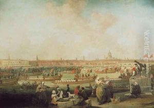 The Lord Mayors Procession by Water to Westminster, 9th November 1789, c.1789 by Francis Wheatley