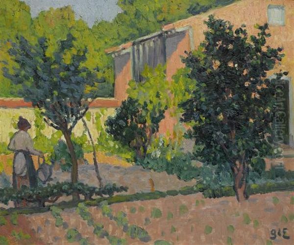 Woman In A Garden - view 1