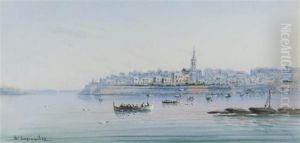 Fishing Boats Off The Coast