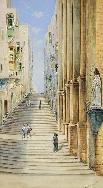 Street Scene In Valletta - view 1
