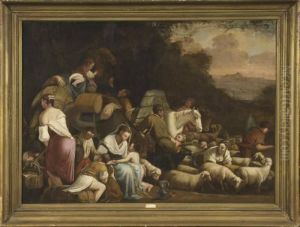 La Halte Des Bergers by Jacopo Bassano (Jacopo da Ponte)