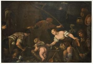 Venere Nella Fucina Di Vulcano
Olio Su Tela by Jacopo Bassano (Jacopo da Ponte)