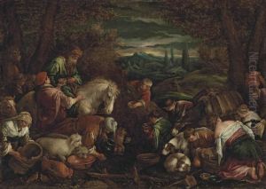 The Israelites Gathering Water From The Rock