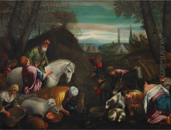 Encampment At A Watering Spring - view 1
