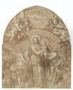Madone A L'enfant, En Gloire by Nicolo Martinelli Da Pesaro Il Trometta