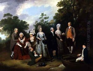 The Oliver and Ward Families in a Garden, c.1788 by Francis Wheatley