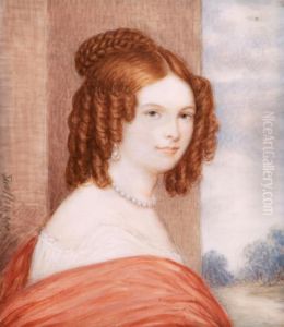 Portrait Of A Girl With Corals - Miniature