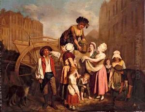 A Market Scene by Francis Wheatley