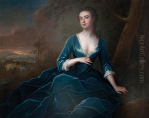 Une Lady Devant Son Chateau Dans La Campagne Anglaise Au Crepuscule