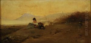 Paesaggio Montano Con Ragazza