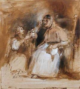 Benvenuto Cellini (1500-71) and Pope Paul II (1468-1579) by Sir David Wilkie