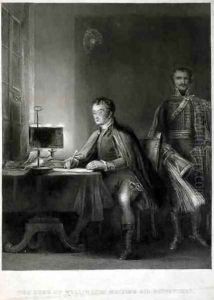 The Duke of Wellington Writing his Dispatches, engraved by William Greatbach by Sir David Wilkie