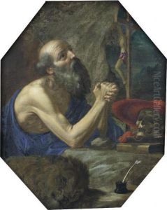 Saint Jerome In The Wilderness by Cesare Dandini