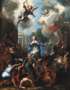 The Martyrdom Of Saint Catherine Of Alexandria by Pietro Dandini