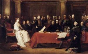 The First Council of Queen Victoria 1838 by Sir David Wilkie