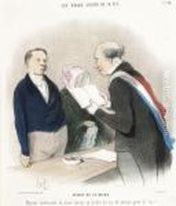 Devant Mr Le Maire by Honore Daumier