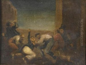 Nachfolger Des Die Schlagerei by Honore Daumier