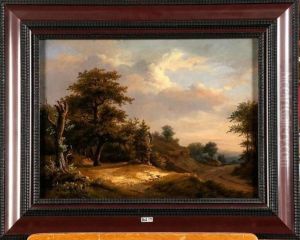 Paysage Au Coucher Du Soleil by Jean-Baptiste Davelooze