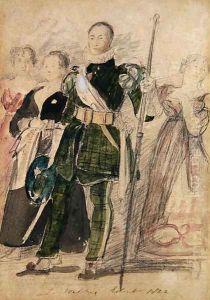 An Archer and a Group of Women at the Palace of Holyrood during the Kings Visit, 1822 by Sir David Wilkie