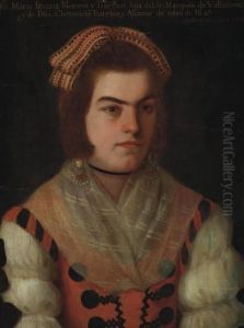 Portrait Of Maria Ignacia Moreno Barrios by Jose De Alzibar