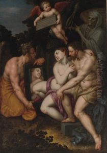 An Allegory Of The Trascience Of Earthly Beauty And Love by Jacob I De Backer