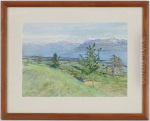 Vue Du Lac Leman by Gustave de Beaumont