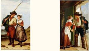 Le Depart Et Le Retour Du Pecheur by Eugene Francois De Block