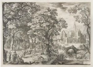 La Festa Nella Foresta by Nicolaes De Bruyn