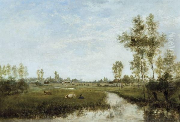 Paysage D'ete Avec Jeune Vacher - view 1