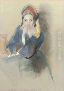 Portrait of a lady, three-quarter-length, in a turban Portrait of a lady, three-quarter-length, in a turban
