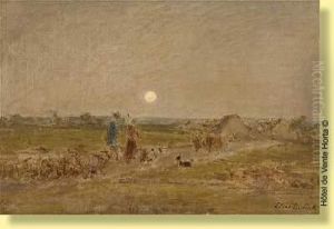 Etude Pour Soir En Normandie by Cesar De Cock