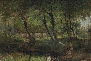 Near Fontainebleau by Cesar De Cock