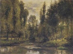 Sommerliche Auenlandschaft. by Cesar De Cock