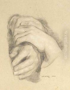 Study of hands for 'Spanish Monks'