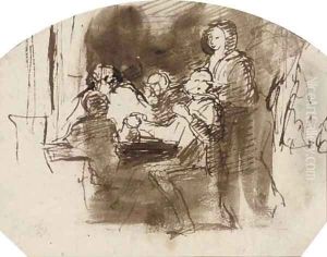 Study for 'Guess my name' by Sir David Wilkie