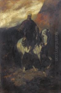 Orientale Zu Pferd by Otto V. Faber De Faur