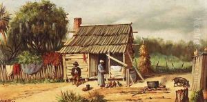 Cabin Scene IV by William Aiken Walker