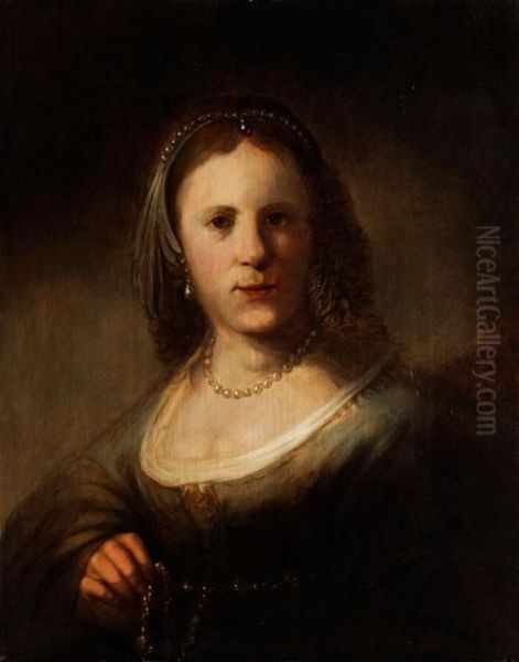 Halbbildnis Einer Jungen Frau Mit Perlenschmuck - view 1