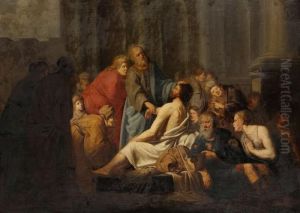 De Genezing Van De Lamme by Pieter de Grebber