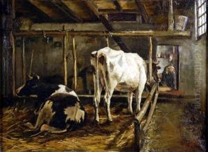 [vaches Dans L'etable] by Johannes-Hubertus-Leonardus de Haas