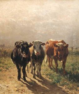 Cows In Pasture
Oleo Sobre Tabla by Johannes-Hubertus-Leonardus de Haas