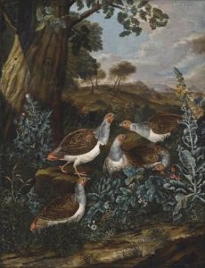 Partridges In A Landscape
