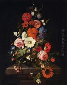 Blumenstillleben In Glasvase