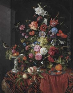 Flowers In A Glass Vase